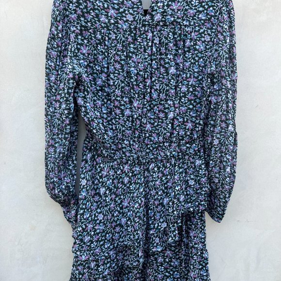Isabel Marant Etoile Java Mini Dress Multicolor Floral Sz 36 Ruffle Tiered - Picture 7 of 8